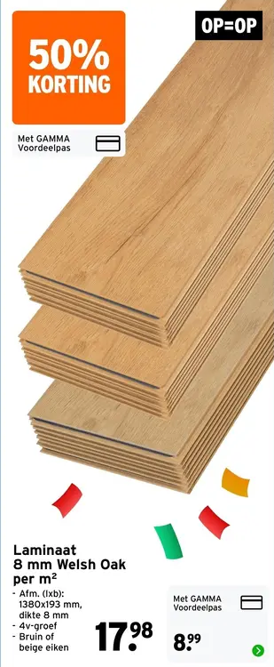 Aanbieding: Laminaat 8 mm Welsh Oak