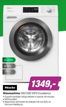 Aanbieding: Miele WEC395 WPS Wasmachine