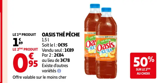 Offre: Oasis thé pêche