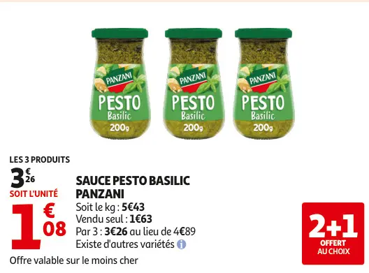 Offre: Sauce pesto basilic