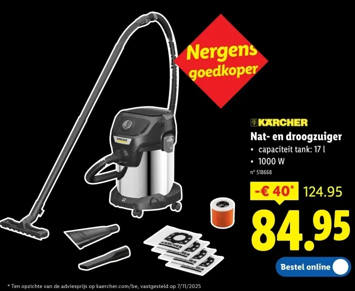 Aanbieding: Nat- en droogzuiger