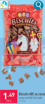 Offre: Biscuits ABC au cacao