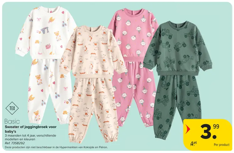 Promotie: Sweater of joggingbroek voor baby's