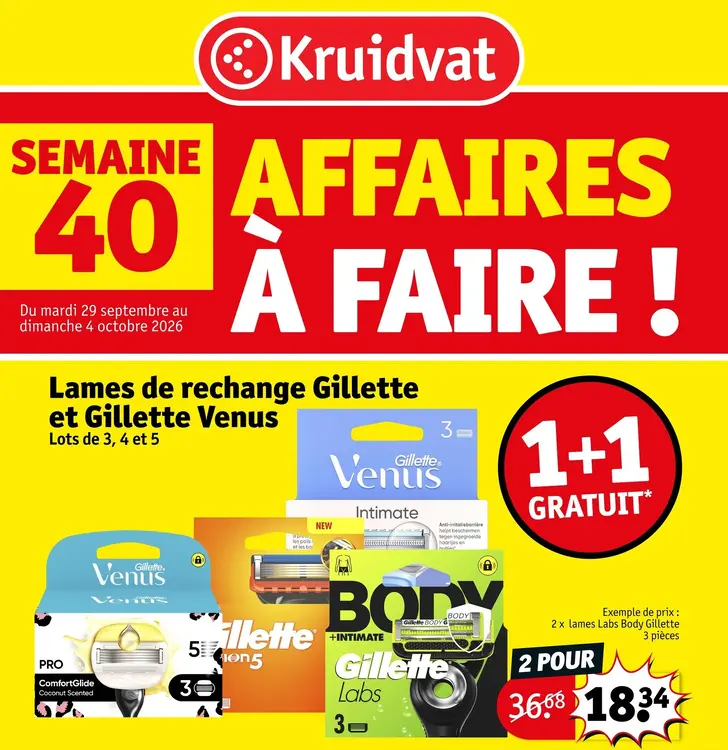 Offre: Lames de rechange Gillette et Gillette Venus