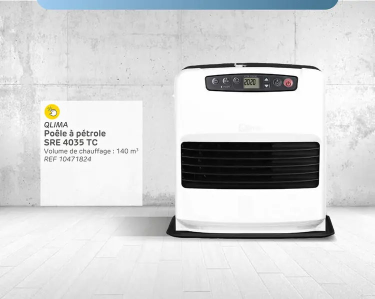 Offre: Poêle à pétrole qlima sre 4035 tc