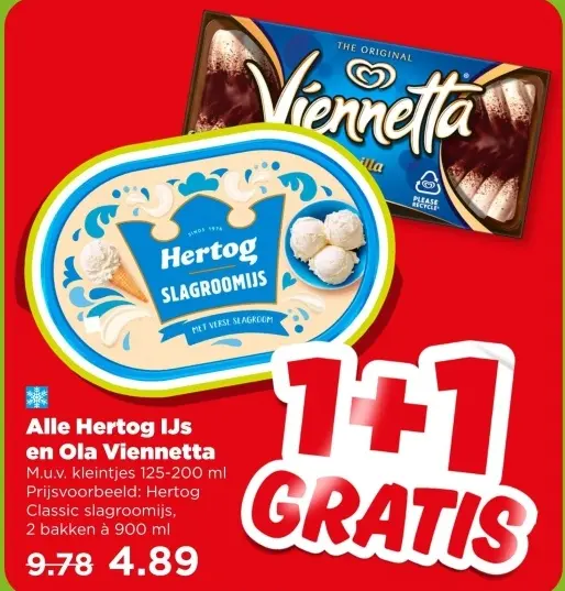 Aanbieding: Hertog IJs en Ola Viennetta