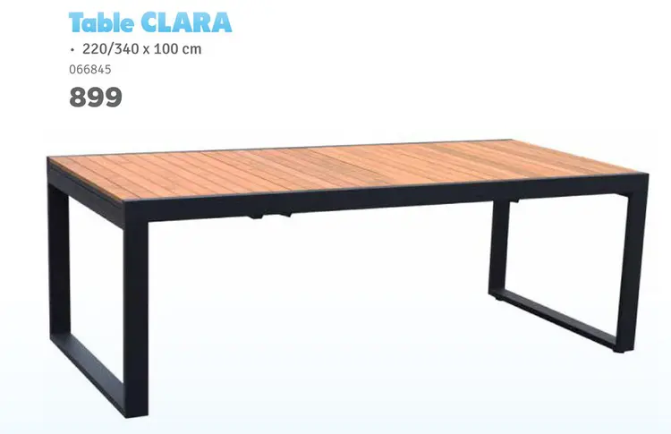 Offre: Table CLARA