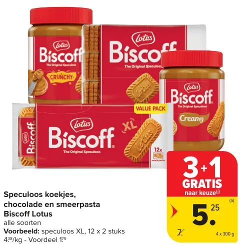 Promotie: Speculoos koekjes, chocolade en smeerpasta