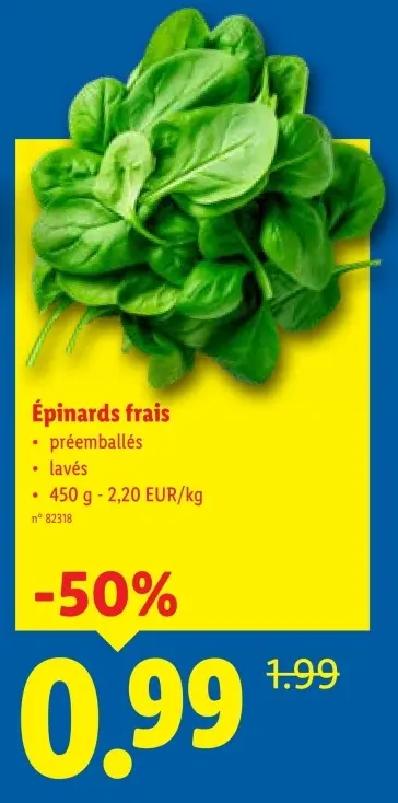 Offre: Épinards frais