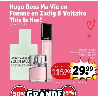 Offre: Hugo Boss Ma Vie en Femme en Zadig & Voltaire This is Her!