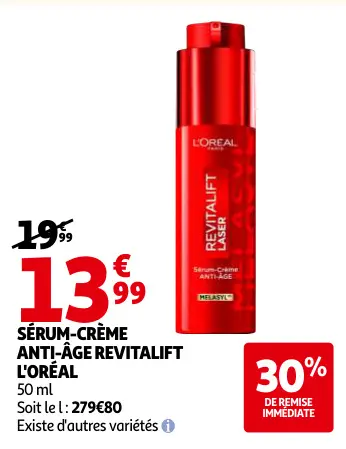 Promotie: Sérum-crème anti-age revitalift