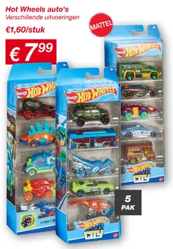Aanbieding: Hot Wheels auto's