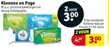 Aanbieding: Kleenex en Page