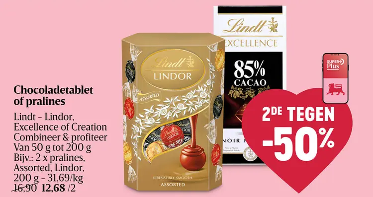 Promotie: Chocoladetablet of pralines