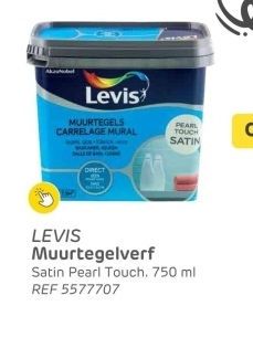 Aanbieding: LEVIS Muurtegelverf Satin Pearl Touch