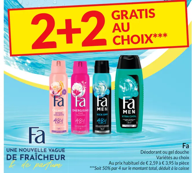 Offre: Déodorant ou gel douche