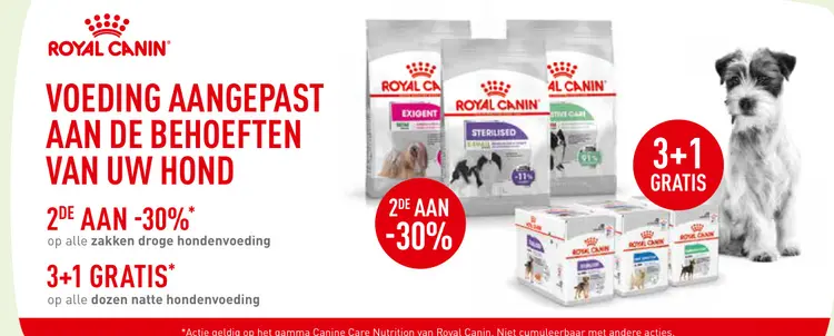 Aanbieding: Voeding aangepast aan de behoeften van uw hon