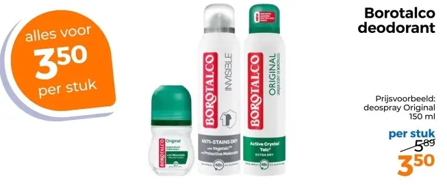 Aanbieding: Borotalco deodorant