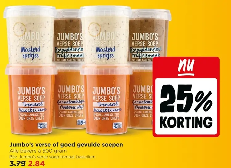 Aanbieding: Jumbo's verse of goed gevulde soepen