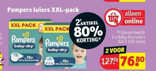 Promotie: Pampers luiers XXL-pack