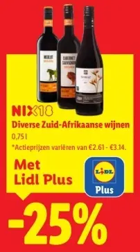Aanbieding: Diverse Zuid-Afrikaanse wijnen
