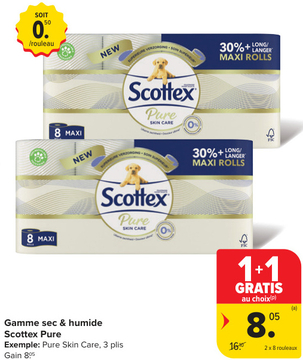 Offre: Gamme sec & humide Scottex Pure