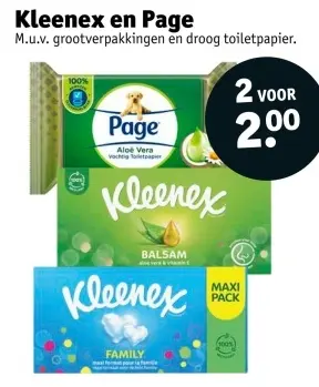 Aanbieding: Kleenex en Page