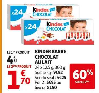 Aanbieding: Barre chocolat au lait