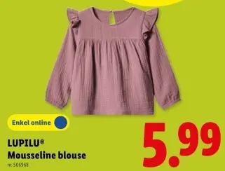 Promotie: Mousseline blouse