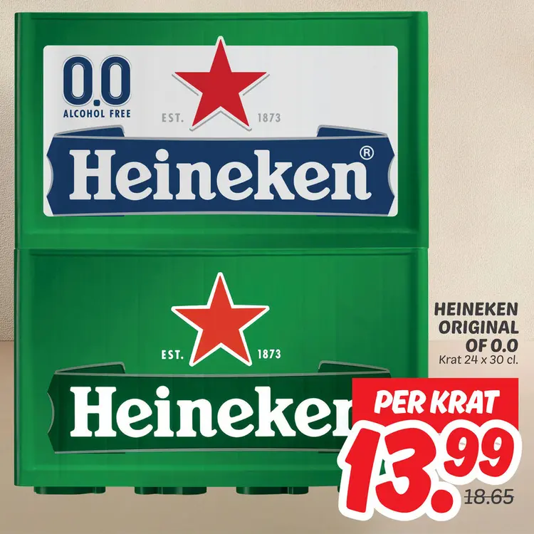 Aanbieding: Heineken original of 0.0