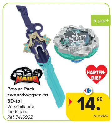 Promotie: Power Pack zwaardwerper en 3D-tol