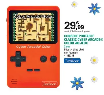 Offre: CONSOLE PORTABLE CLASSIC CYBER ARCADE® COLOR 