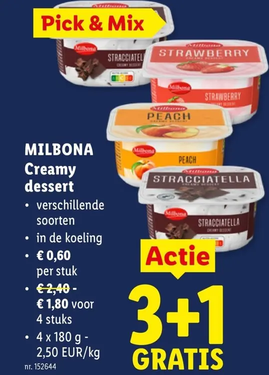 Promotie: Creamy dessert