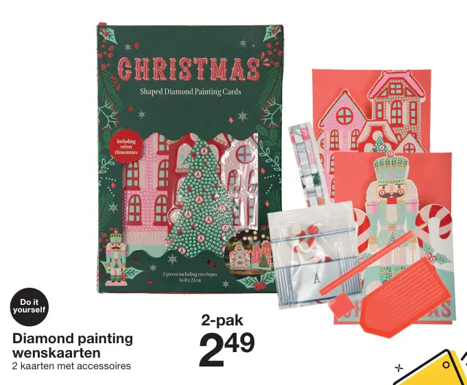 Aanbieding: Diamond painting wenskaarten