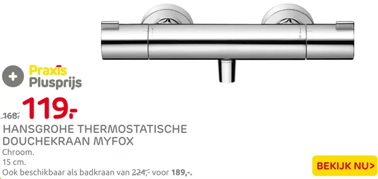 Aanbieding: Thermostatische Douchekraan Myfox