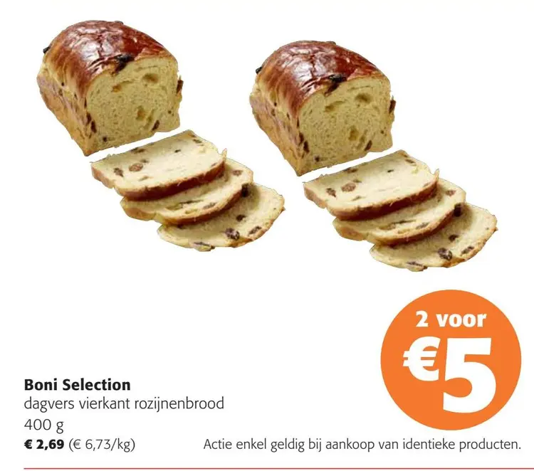 Aanbieding: rozijnenbrood