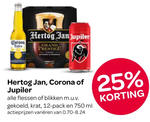 Aanbieding: Hertog Jan, Corona of Jupiler