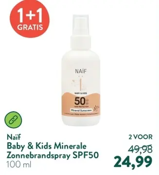 Aanbieding: Naïf Baby & Kids Minerale Zonnebrandspray SPF