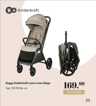 Aanbieding: Buggy Kinderkraft Loom Linen Beige