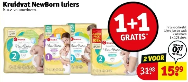 Aanbieding: NewBorn luiers
