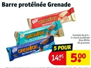 Offre: Barre protéinée Grenade