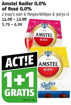 Aanbieding: Amstel Radler 0.0% of Rosé 0.0%