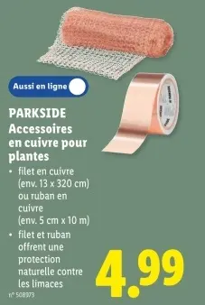 Offre: Accessoires en cuivre pour plantes