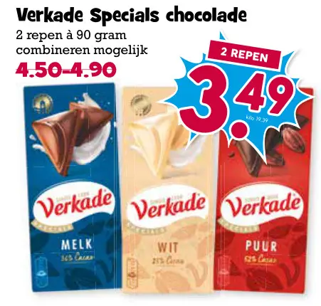 Aanbieding: Verkade Specials chocolade