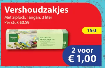 Aanbieding: Vershoudzakjes