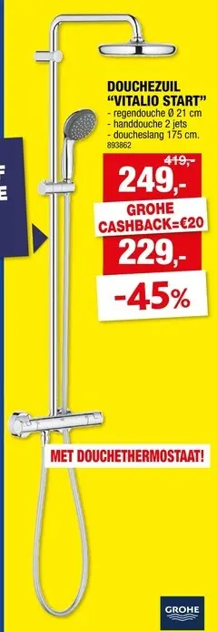 Promotie: Douchezuil "Vitalio Start"