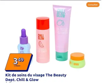 Offre: Kit de soins du visage The Beauty Dept. Chill & Glow