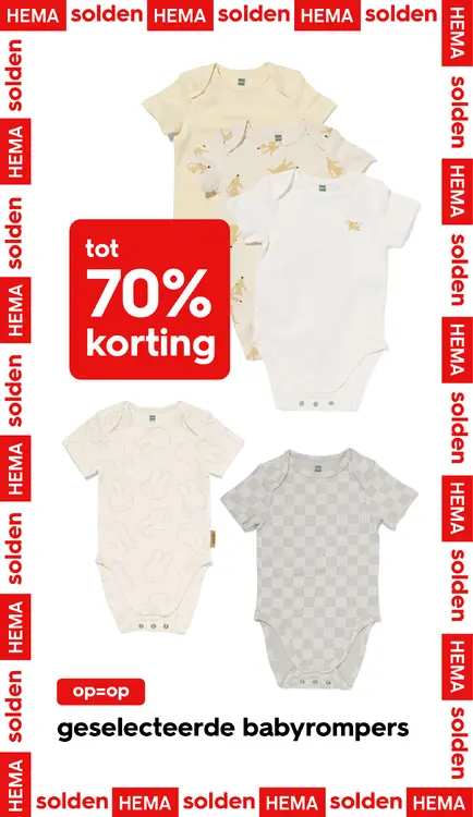 Promotie: Geselecteerde babyrompers