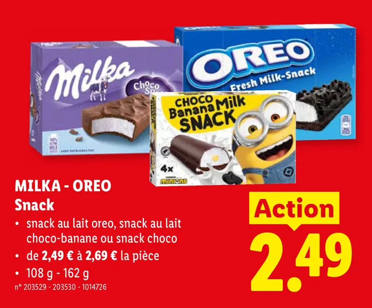 Offre: MILKA - OREO Snack
