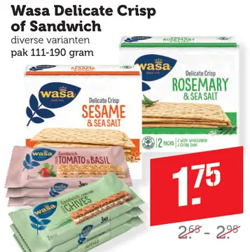 Aanbieding: Delicate Crisp of Sandwich